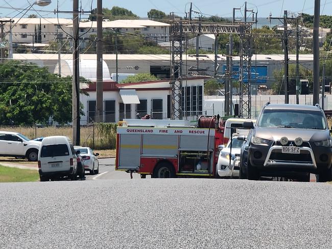 Queensland Fire and Emergency Services on the scene of a gas leak in a residential Gladstone Street. Picture: Rodney Stevens