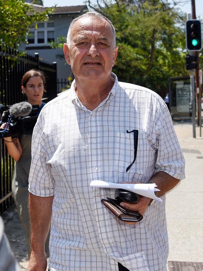 Former Labor NSW minister Milton Orkopoulos leaving Waverley Local Court in Sydney in January. Picture: AAP