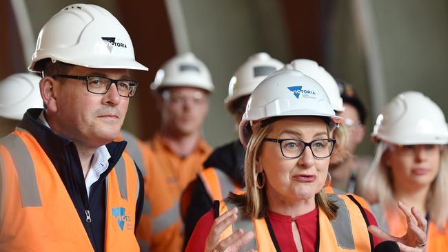 Former Victorian premier Daniel Andrews and Premier Jacinta Allan. Picture: NCA NewsWire / Nicki Connolly