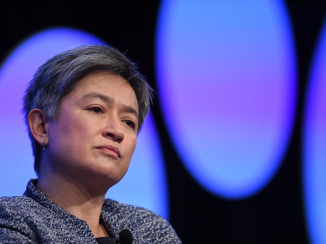 Shadow Minister for Foreign Affairs Penny Wong during the Australian Financial Review (AFR) summit, Investing for Growth, at the Hilton Hotel in Sydney, Tuesday, March 10, 2020. (AAP Image/Dean Lewins) NO ARCHIVING