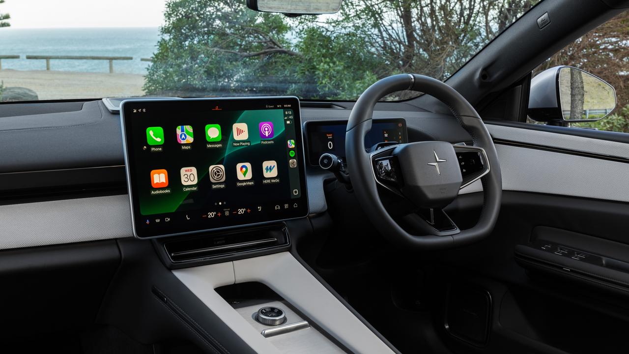 The infotainment system uses Andriod Automotive operating system and incorporates a 15.4-inch central touchscreen. Photo: Supplied