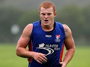  Alex McKinnon during Newcastle Knights NRL training session at Newcastle University. 