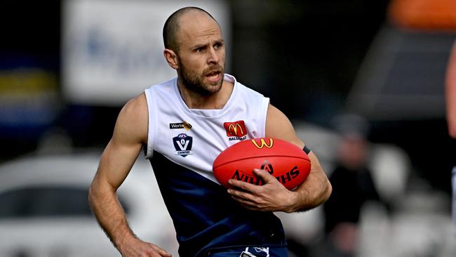 Melton South’s John Kovarik last season. For the first time since 1996 the team won’t be in the Ballarat league. Picture: Andy Brownbill