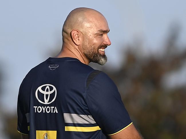 TOWNSVILLE, AUSTRALIA - SEPTEMBER 20: Cowboys coach Todd Payten looks on during a North Queensland Cowboys NRL training session at Queensland Country Bank Stadium on September 20, 2022 in Townsville, Australia. (Photo by Ian Hitchcock/Getty Images)