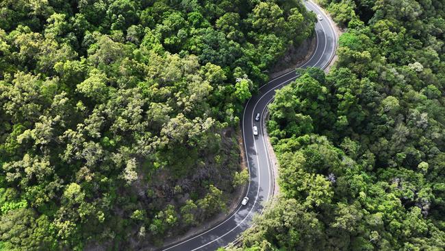 A long-awaited state government report in January 2022 into the future of the road found no major upgrades or alternatives to the Kuranda Range Road would be needed until 2051. Picture: Brendan Radke