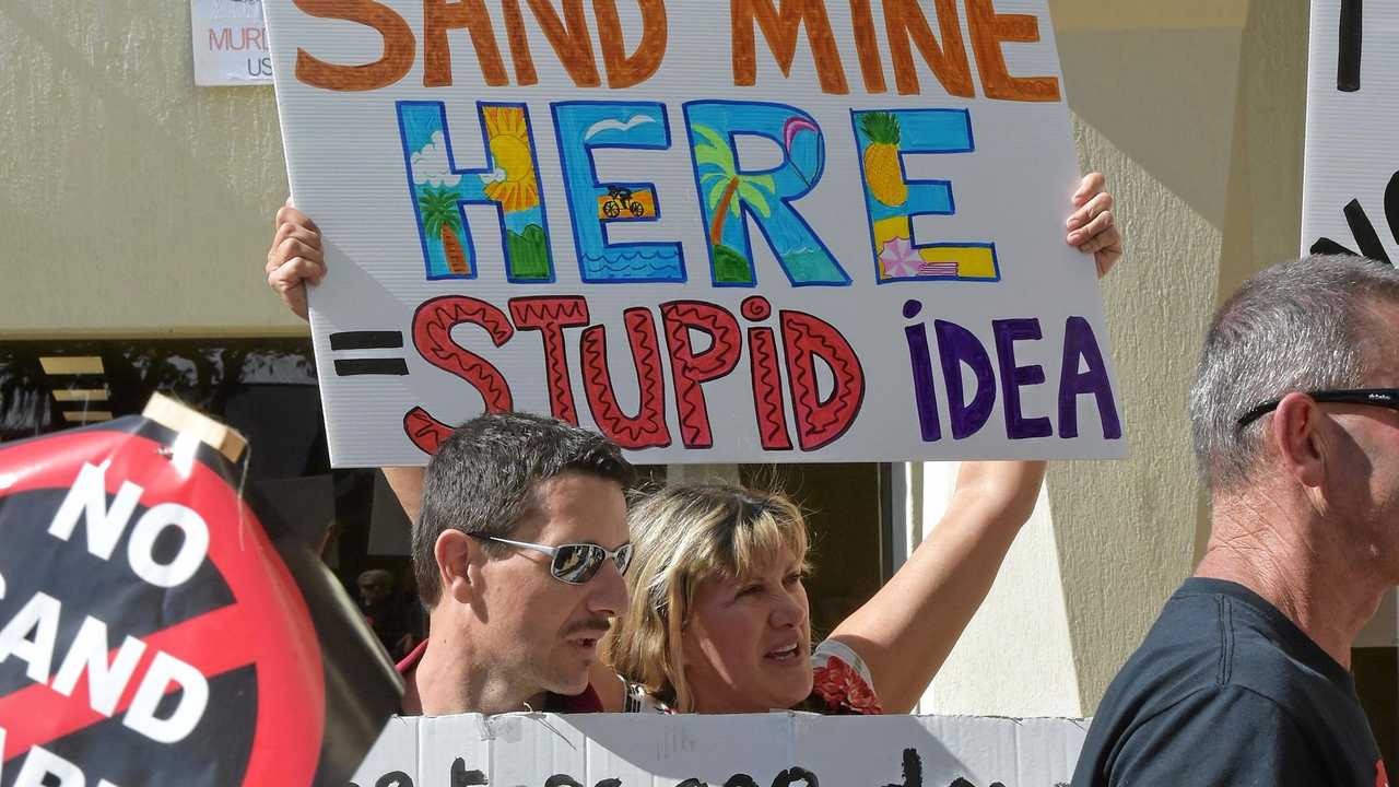 Sand mine opponents attend the Nambour Council Chambers earlier this month. Picture: Warren Lynam