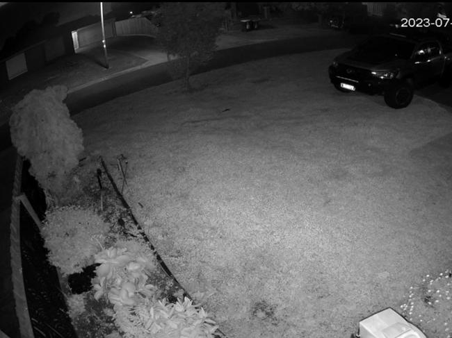 A neighbour’s CCTV captured the sound of gun shots.