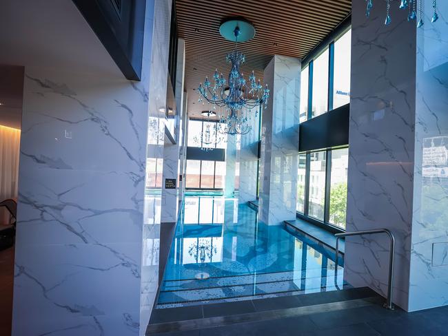 The new Sofitel Hotel’s pool area, complete with chandeliers. Picture: Tom Huntley