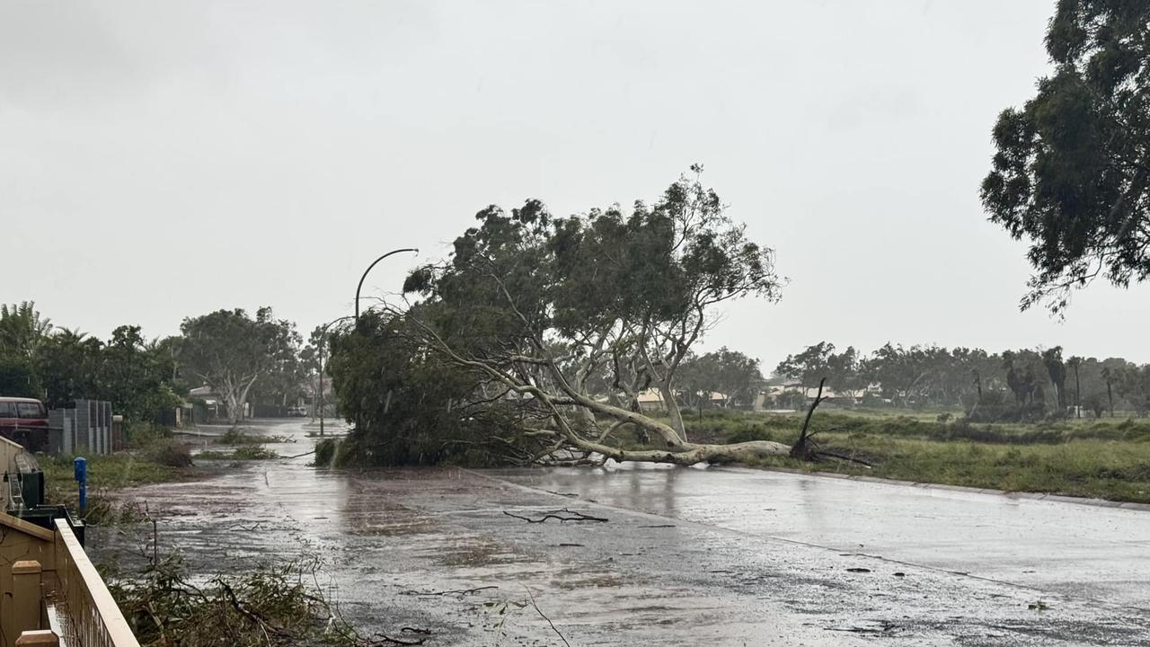 Damage caused by Cyclone Zelia in Port Headland. picture: Facebook