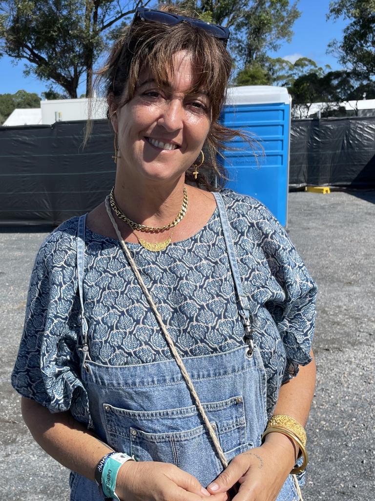 Cin Louise, 53, from Indonesia at Byron Bay's Bluesfest festival. Picture: Savannah Pocock