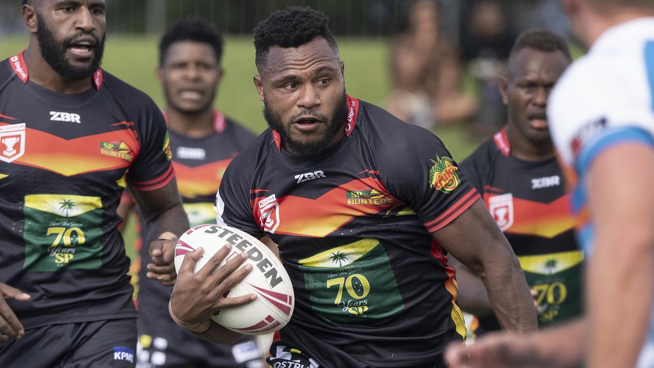 Northern Pride v PNG Hunters - Hunters number Gilimo Paul during the game againgst the Pride . Picture: Brian Cassey