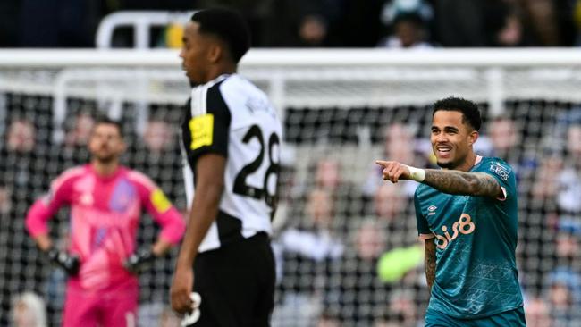 Justin Kluivert celebrates his hat-trick in Bournemouth's 4-1 win at Newcastle