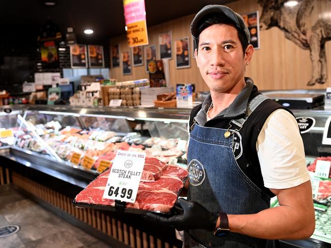 Chop Butchery manager Tony Theng said customers are big on bulk buys. Picture: Jeremy Piper