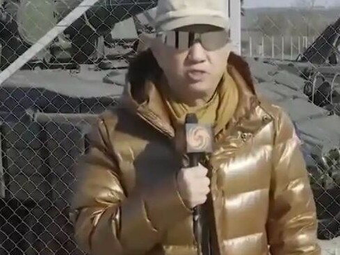 China's Lu Yuguang reporting from Russia's 'frontline'. Picture: Supplied