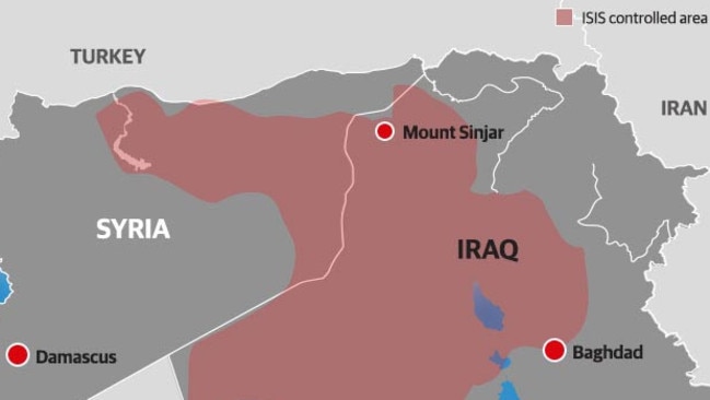 A map of IS territory in Syria and Iraq at its height in 2014 -- right up to the doorstep of Baghdad.