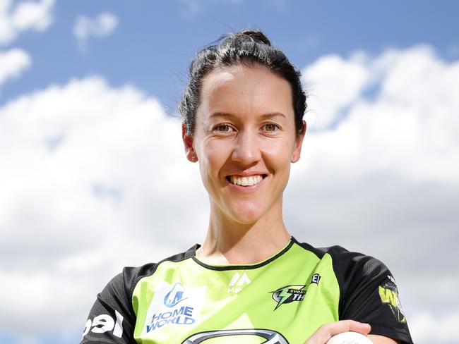 Sydney Thunder player Lisa Griffith for a story about a new strategy to boost women in sport. Pictured at Cathy Freeman Park in Sydney Olympic Park. Picture: Jonathan Ng