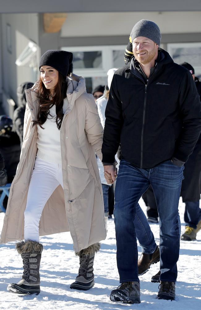 Meghan and Harry spent Valentine’s Day at the Invictus launch in Vancouver. Picture: Andrew Chin/Getty Images