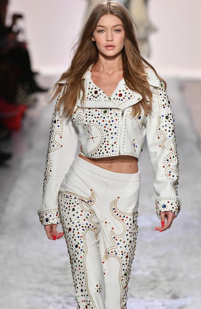 Gigi Hadid is white hot for Jeremy Scott. Picture: Getty Images