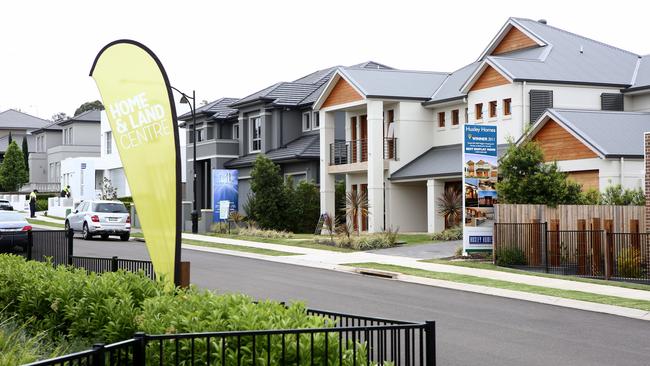 New streets of housing opening up in North Kellyville. Picture Chris Pavlich