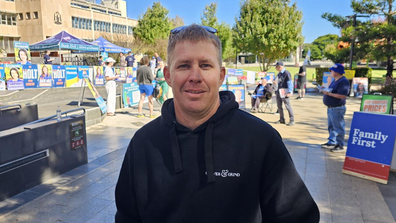 Pre-pollers in the seat of Groom in Toowoomba. Ben voted for Garth Hamilton of the LNP.
