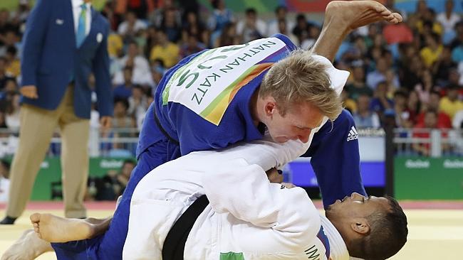 Northmead resident Nathan Katz (blue) will use his narrow loss as motivation to win a medal at the 2020 Tokyo Olympics. Picture: AFP