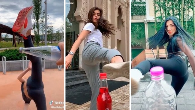 Bottle Cap Challenge: this is probably a trend you still see on your feed every now and again, but it gained immense popularity in 2019, when TikTokers all over the world performed martial arts-style kicks to remove the cap from a bottle, making sure the bottle doesn't tip over. While it may seem harmless, it resulted in broken bones, neck and spine injuries and head trauma. Picture: TikTok