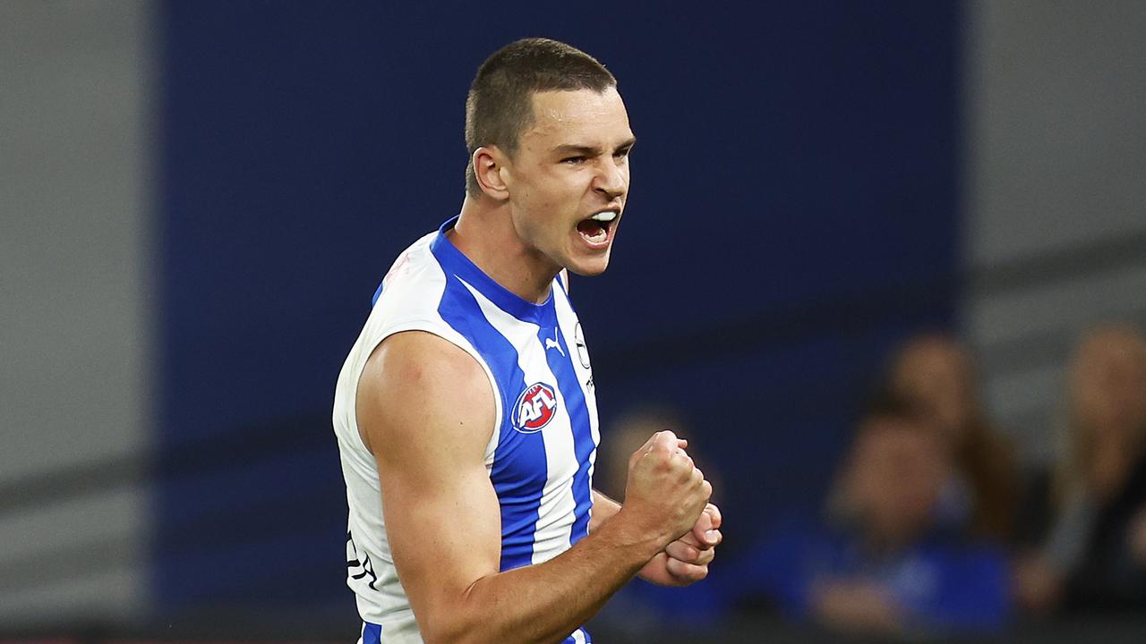 Luke Davies-Uniacke gives Kangaroos fans something to get excited about. Picture: Daniel Pockett/Getty Images