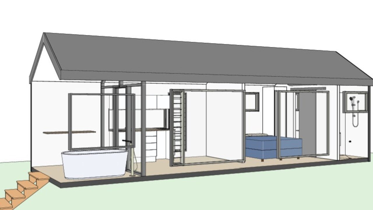 An artist’s view of the new Flame Tree Eco Stays project. Photo: Contributed