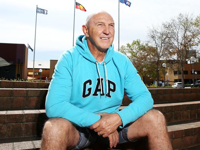 Brett Kenny outside the Children’s Hospital at Westmead. Picture: Tim Hunter.