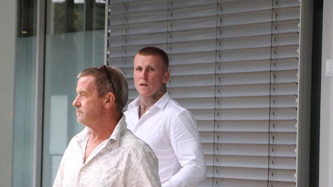 Jed Silvester (right) was sentenced after a a violent, unprovoked attack on a man outside the Bayview Hotel in Woy Woy.