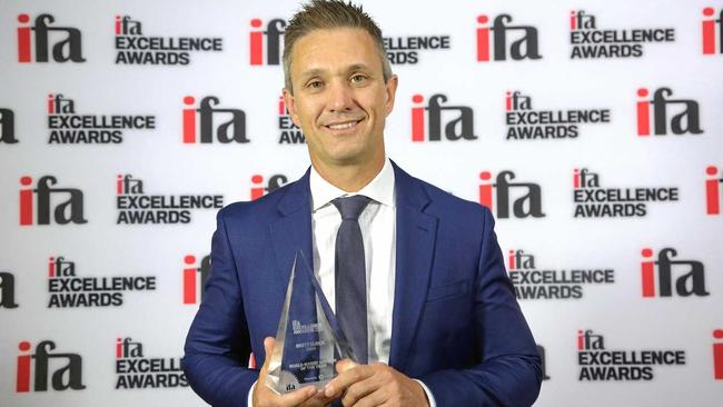 FINANCIAL AWARD: Private wealth adviser, Brett Ulrick who is a director of the Ballina financial services firm Elston, was named the Goals Based Adviser of the Year' Award at the ifa Excellence Awards 2018 In September.. Picture: Supplied