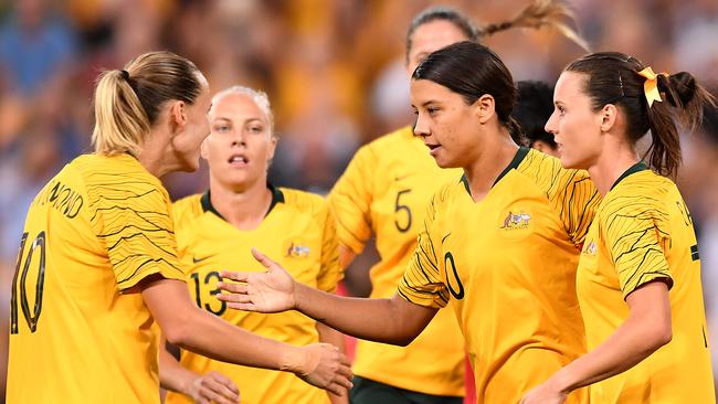 Sam Kerr and the Matildas could be off to North and South Korea. Picture: Getty