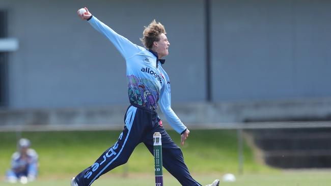 City’s Will Parkinson. Hamwicks v Newcastle City, SG Moore Cup round three at Kahibah Oval. Picture: Sue Graham