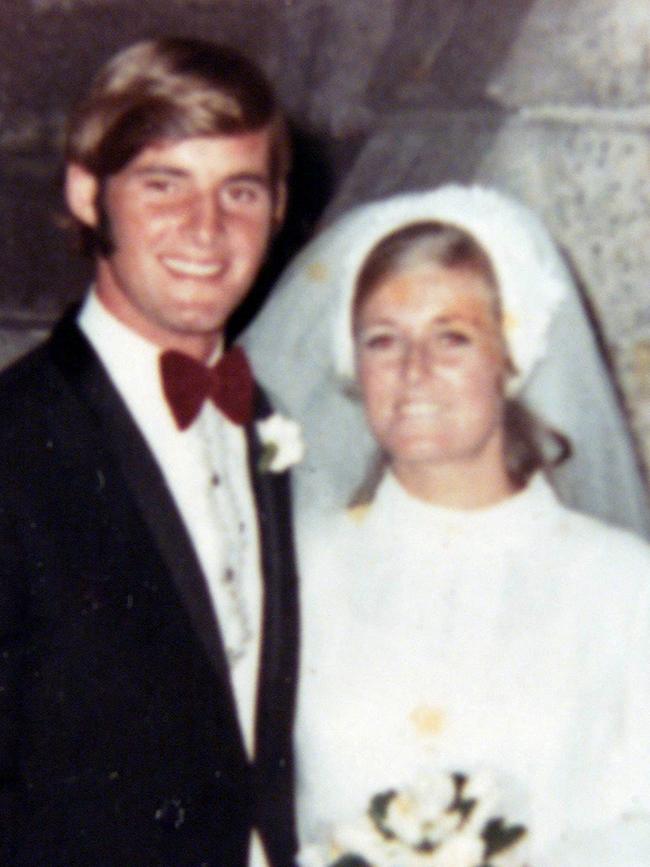 Chris and Lyn Dawson on their wedding day in 1970.