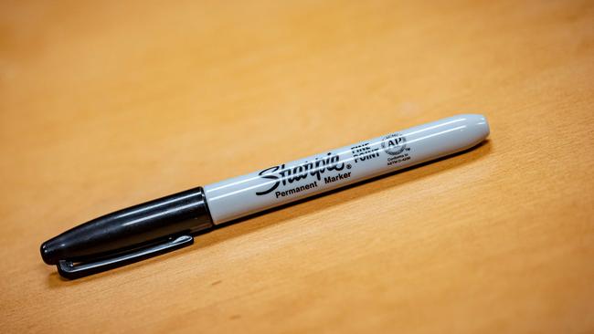 Claims Arizona voters were pushed to use Sharpie pens on their ballots in a bid to make them unreadable and keep votes for Trump from being counted were rejected. Officials — including Arizona Secretary of State Katie Hobbs — said using a Sharpie would not invalidate ballots. Voters also had the option of bringing their own pens. Picture: Olivier Touron/AFP