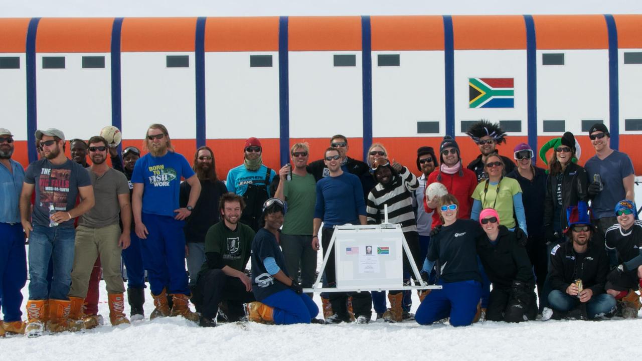 South African researchers, not the current team, pictured at SANAE IV in 2014. Picture: Alamy