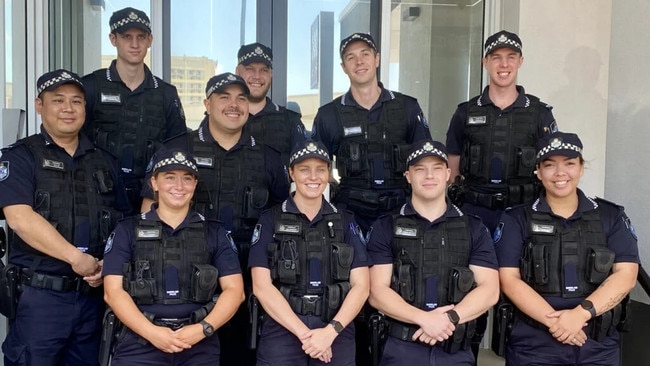According to the union, for every one full-time officer in Cairns, they are training up to three new recruits at the same time. Pictured here are first year constables from 2023, aged between 22 and 36. Picture: QPS.