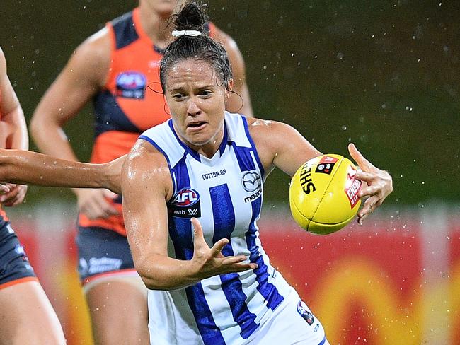 Reigning league best-and-fairest winner Emma Kearney made the jump to North Melbourne this season. Picture: AAP