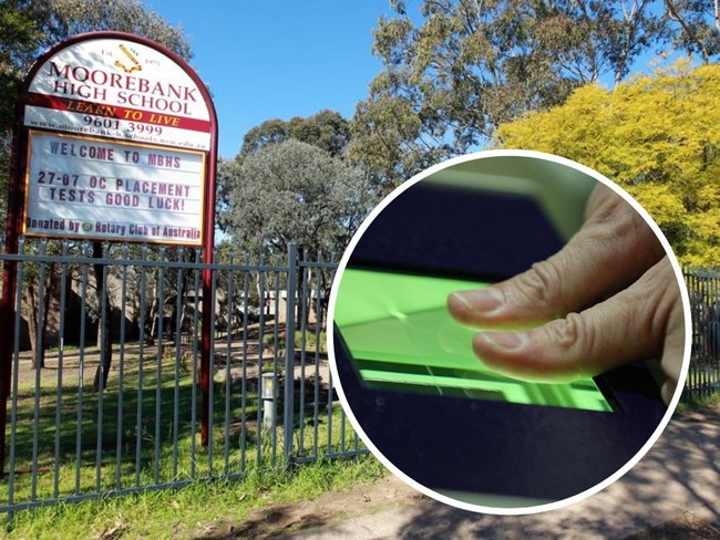 Moorebank High School fingerprint scanners