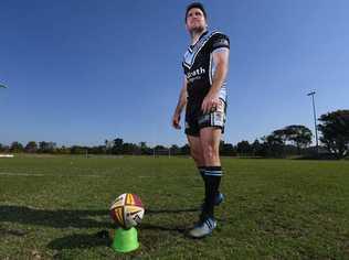 Ballina Seagulls' Jamie Lyon explains the perfect kick ahead of this weekend's grand final. Picture: Marc Stapelberg