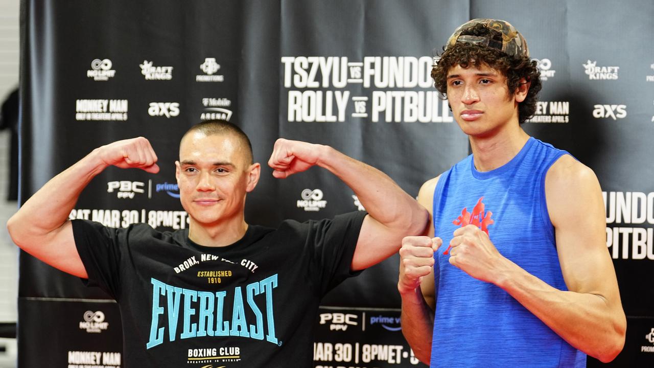 Tim Tszyu and Sebastian Fundora ahead of their upcoming title bout.