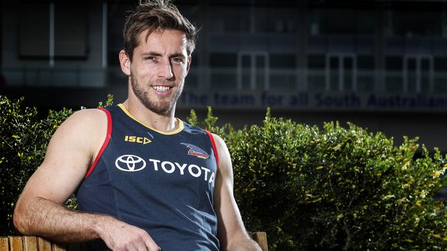 Adelaide Crows' Richard Douglas has announced he is retiring from the Crows — but has left the door open on continuing his career elsewhere. Picture SARAH REED