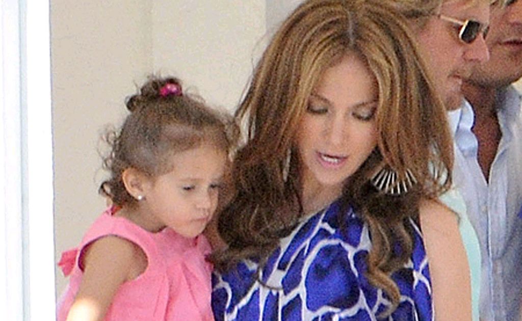 Jennifer Lopez with daughter Emme. Picture: Bang ShowBiz