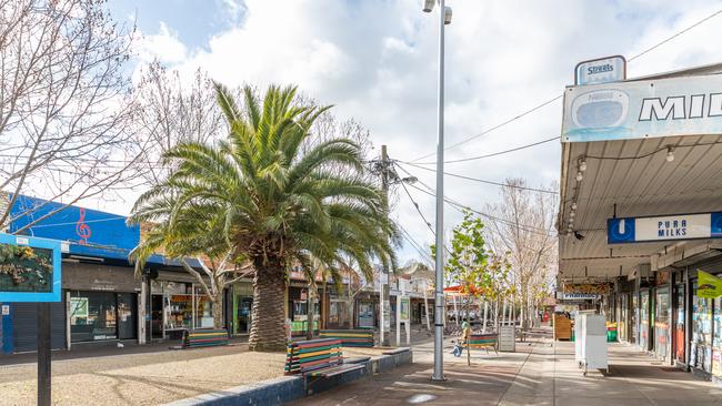 It was equally quiet in the Olsen Place shopping village in Broadmeadows. Picture: Getty