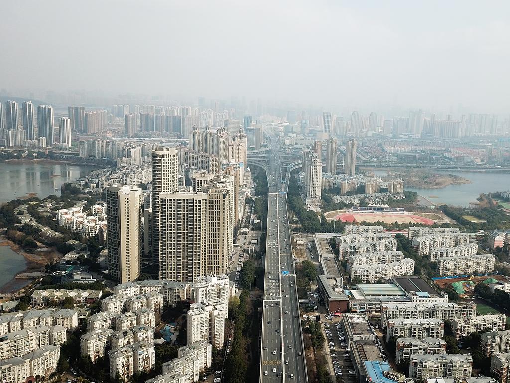 A district in the city of Wuhan has been locked down over four cases of Covid-19. Picture: Lintao Zhang/Getty Images