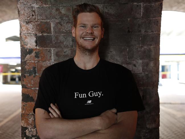 LEEDS, ENGLAND - AUGUST 27: Australian Cricketer Steve Smith poses before a press conference on August 27, 2019 in Leeds, England. (Photo by Ryan Pierse/Getty Images)