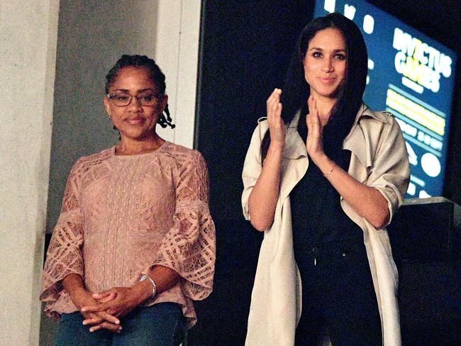 Doria and Meghan at the Invictus Games. Picture: Shutterstock/Splash News