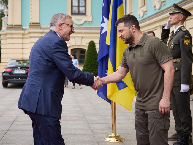 Volodymyr Zelenskyy thanked Australias for it’s assistance against Russia. Picture: Supplied