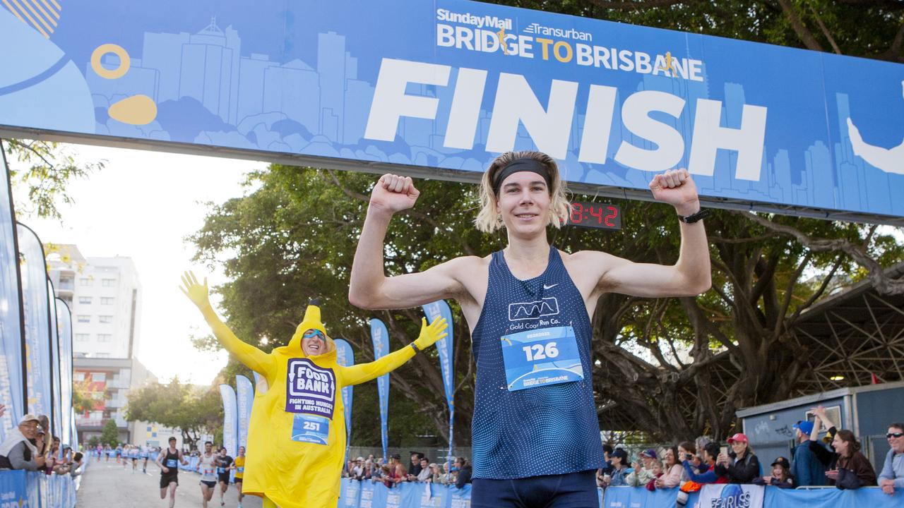 The 10km Elite men’s winner Liam Boudin. Picture: Jerad Williams