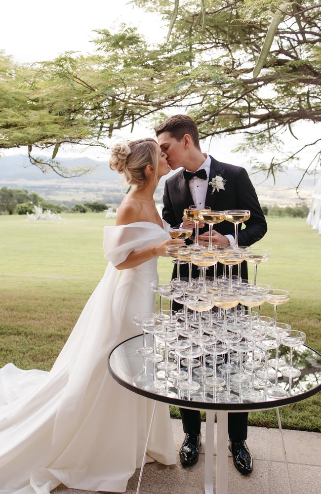 Chantelle May and Floyd Moynihan on their wedding day. Picture: Wilde Visual